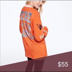 Vs pink Halloween bling long sleeve